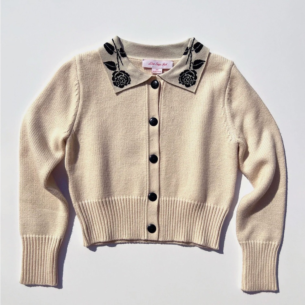 Lisa Says Gah Battenberg Cardigan